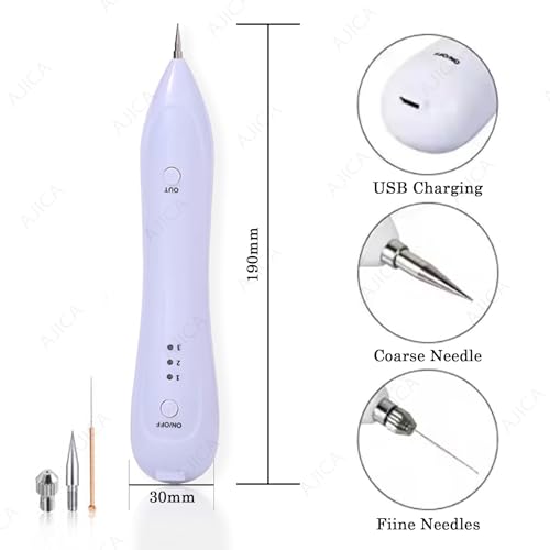 Image of Electric Freckle Skin Mole Dark Spot Remover Pen Skin Tag Remover Dark Spot Wart Speckle Tattoo Removal Pen Multi-Speed Adjustable