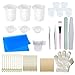 Allazone 92 szt. zestaw narzędzi z żywicy epoksydowej, silikonowa forma narzędzie w zestawie silikonowy kubek, pęseta, pałeczki do mieszania, upuszczająca pipeta, taśma szlifierska do biżuterii DIY