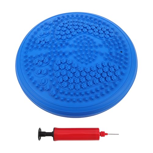 HOLIDYOYO Cojín Hinchable Redondo para Equilibrio y Masaje de Pies con Bomba Alfombrilla de Yoga Inflable para Entrenamiento de Estabilidad Adaptable para Pilates y Fitness Hogar o Exterior