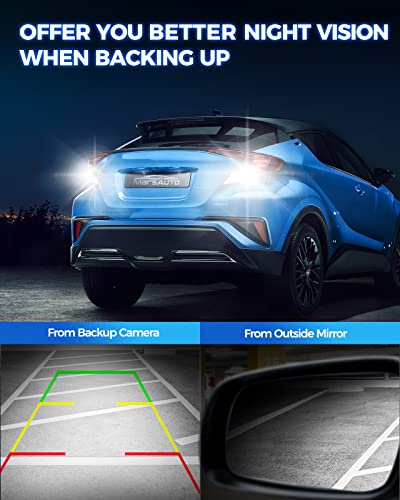 Marsauto 3157 Led Bulbs For Brake Backup Reverse Light, 4157 3057 3156 3056 3456 3457 With Projector Replacement Drl Tail Back Up Parking Lights, Xenon White 6000K（Pack Of 2） #TOP3