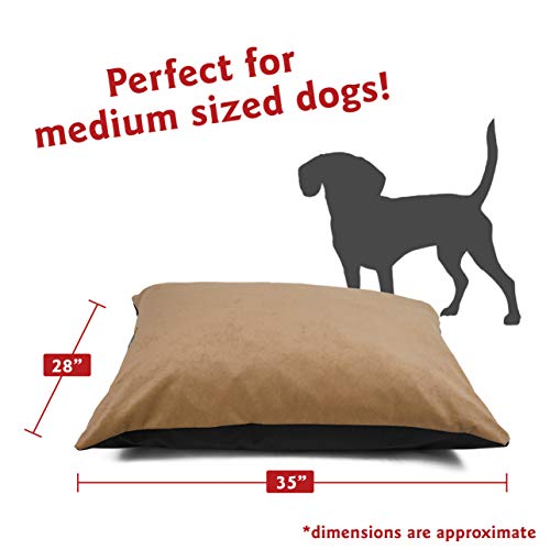 Image of Majestic Pet Comfy Dog Bed Rectangle Medium, Washable, Non Slip 35 x 28 Inch Villa Pearl