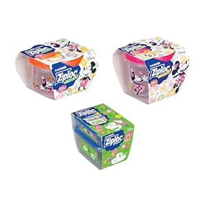 【ディズニーデザイン4個セット】Ziploc ジップロック セット スクリューロック 473ml 1個入 & スクリューロック 730ml 1個入 & コンテナー 長方形 480ml & 820ml 各1個入 1,400円（350円/個）！プライム会員は送料無料！
