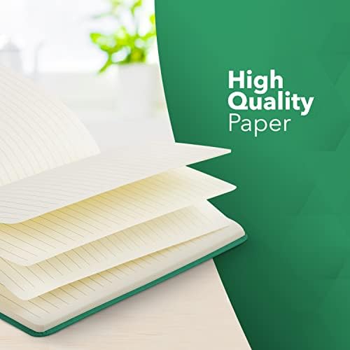 delka A5 Notebook, Notebook A5 Note Book Note Pad Journal Notebook A5 Notepad, Notebook for Office School Home Business Writing & Note Taking (DARK GREEN)
