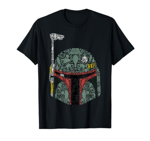 Star Wars Boba Fett Silhouette Helmet Fill Graphic T-Shirt T-Shirt