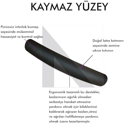 MP03 - Memory Klavye Bilek Destek Pedi | Yumuşak, Ergonomik, Klavye Önü El Bileği Dinlendirme Pedi - Görsel 4