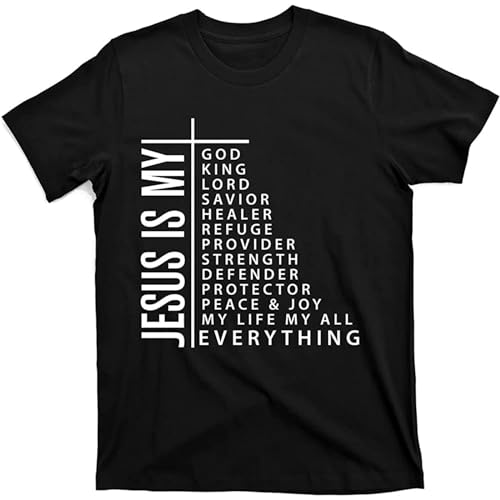 Jesus is My God King Lord Savior Healer My Everything Mens T-Shirt Size 3XL
