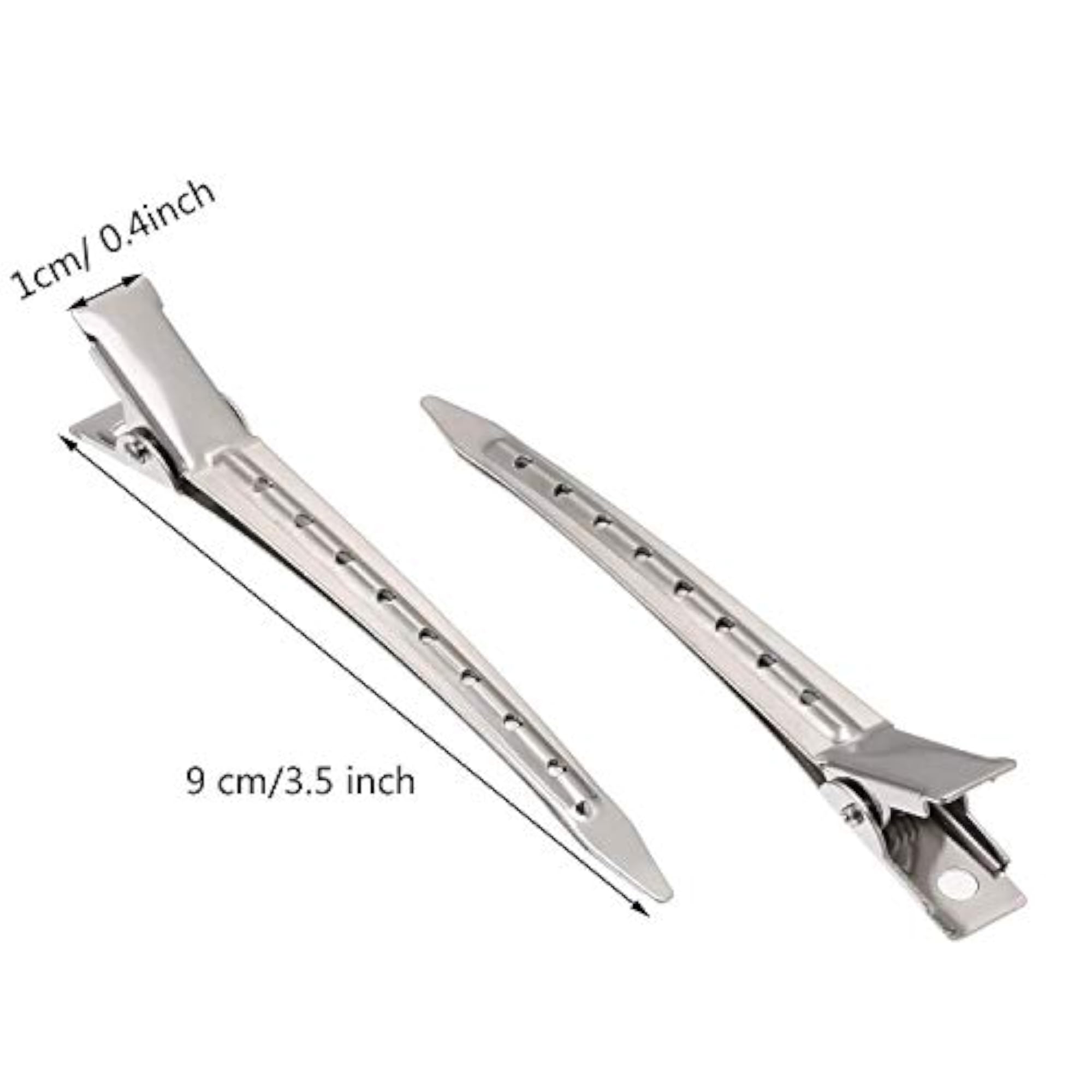 12 Pcs Stainless Steel Duck Teeth Hair Section Pins