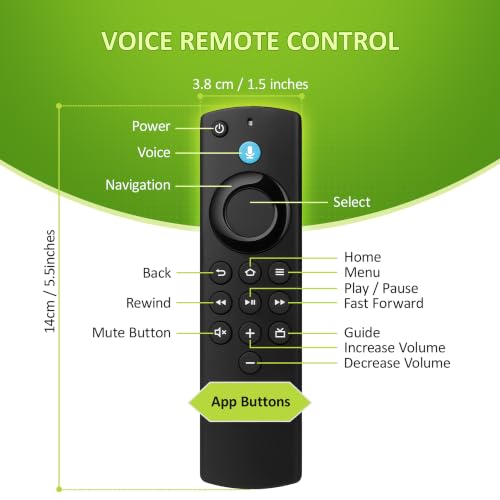 Image of Replacement Voice Remote Compatible with Fire Smart TV Cube(1st /2nd /3rd Gen),TV Stick(4K /4K Max /Lite),Smart TVs (3rd Gen)