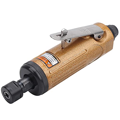 Air Die Grinder, Mini Air Straight Die Grinder Manual Angle Grinder LaborSaving Pneumatic Grinder with 10 Pcs Grinding Head for Stone for Metal (American)
