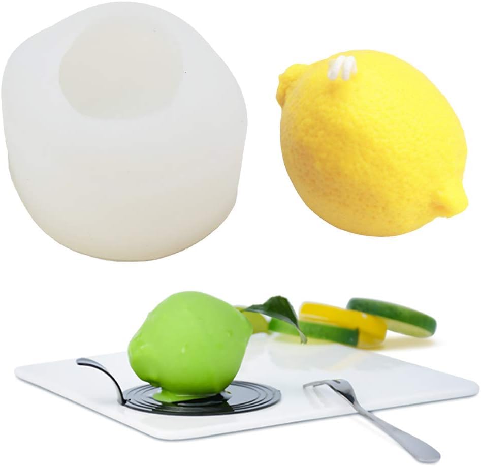 HUSAINIMART | Lemon Silicone Mold for Soap, Resin, Candle, Chocolate & Jelly Making | 3D Fruit Shape DIY Mold for Crafts, Wax, Clay & Dessert Decoration NK-image-36