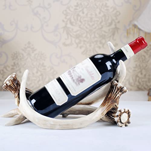 Soporte para botellas de vino de resina color blanco miniatura 4