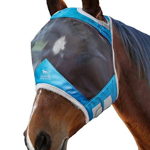 Harrison Howard CareMaster Pro Luminous Fly Mask Standard Voodoo Blue S Pony, Pony (Small)