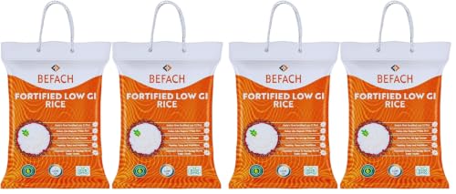 Image of D'Cal Befach Fortifie Low Gi Rice | Certified By National Institute Of Nutrition | Low Sugar | Low Gi | Free Of Pesticides, Non Gmo, Perfect For Diet & Diabetic People | 4.5 Kg (Pack Of 4)