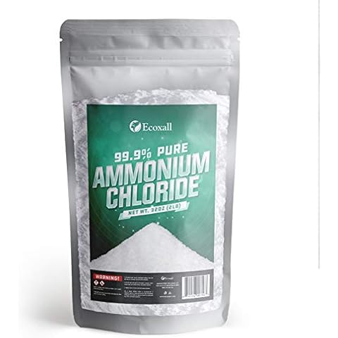 Ecoxall Premium Ammonium Chloride - 2lbs - 99.9% Wood Burning Powder - Used for Wood Burning, Managing Crops, and Veterinary Services - Granular Ammonium Chloride Powder Cover