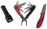 Snap on 3pc multi tool knife & flashlight set