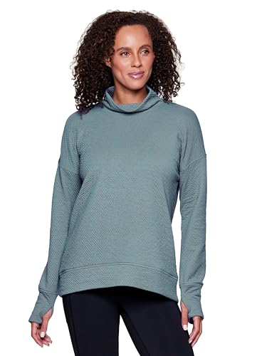 Image of RBX Active Women's Ultra Soft Quilted Cowl Neck Pullover Sweatshirt