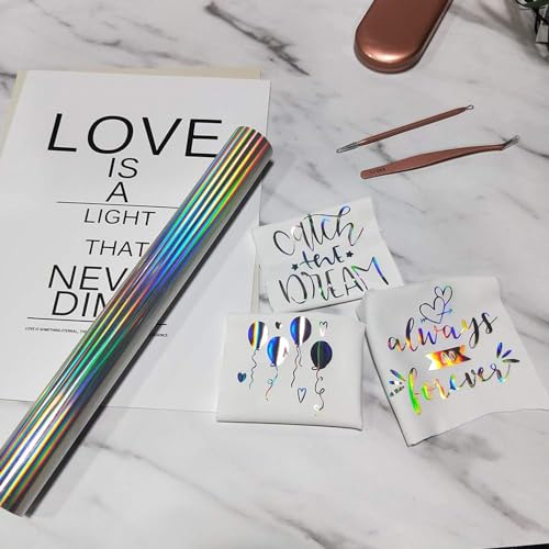 Image of Rainbow Spectrum HTV Vinyl Rolls | Heat Transfer Vinyl | 20inch x 80inch | PU for Shirts | Metallic Finish | Soft Touch | Iron on Vinyl for Cricut & Cameo | Easy to Cut & Weed for HTV Design
