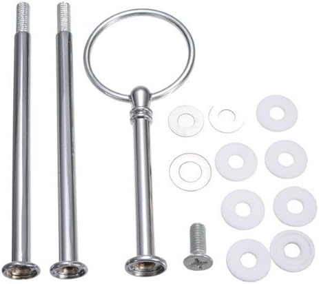 3 Tier Sturdy Cake Stand Cupcake Heavy Plate Hardware Handle Fittings Round Rod for Wedding Party 5 Sets