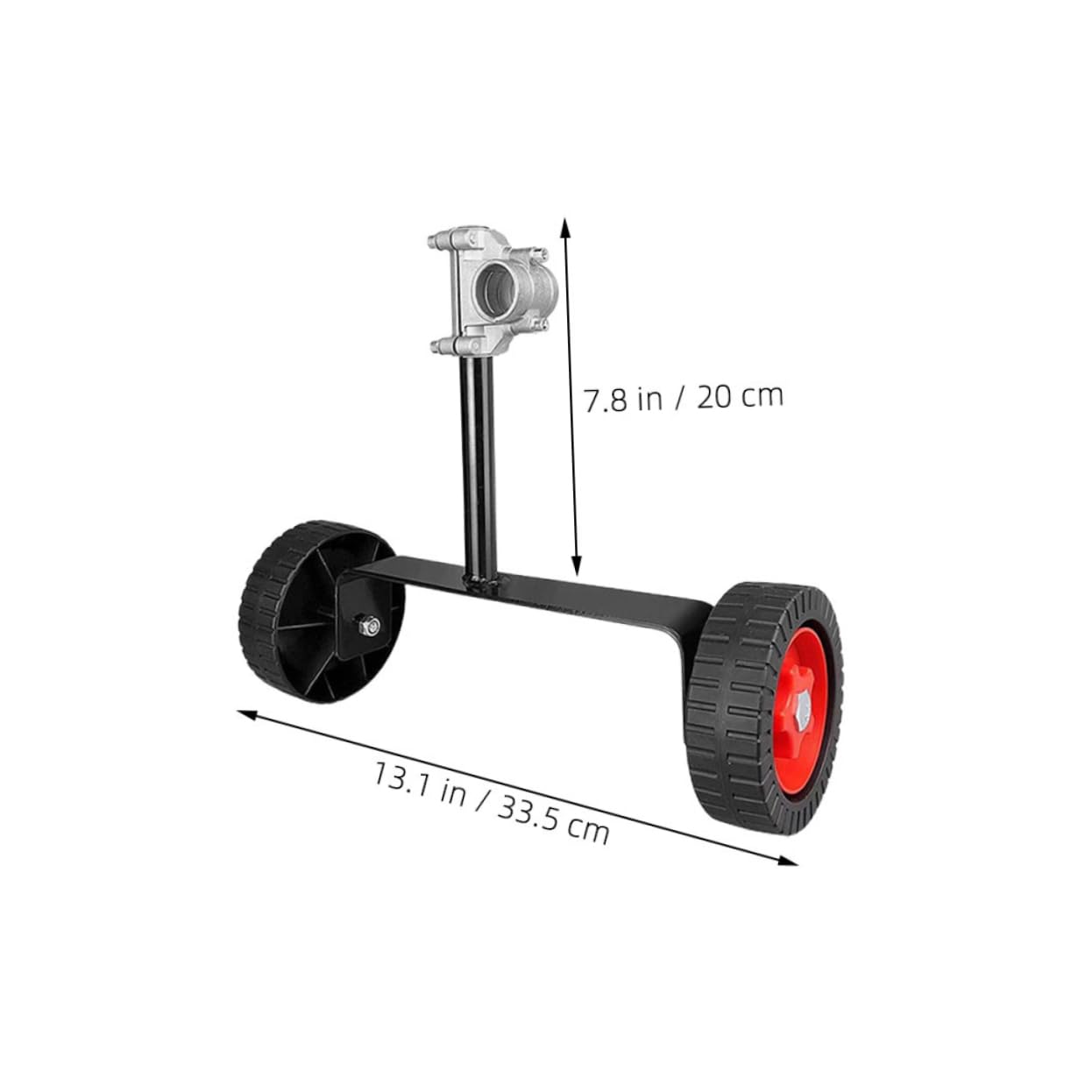 Ruedas de Soporte para Cortacésped Portátiles de Hierro 2 Piezas | Estabilidad Operativa, Accesorio para Desbrozadora Eléctrica Gas, Recambio para Jardinería