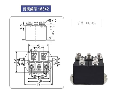 Pont redresseur triphasé MDS250A1600V pour conversion d'énergie stable - 4