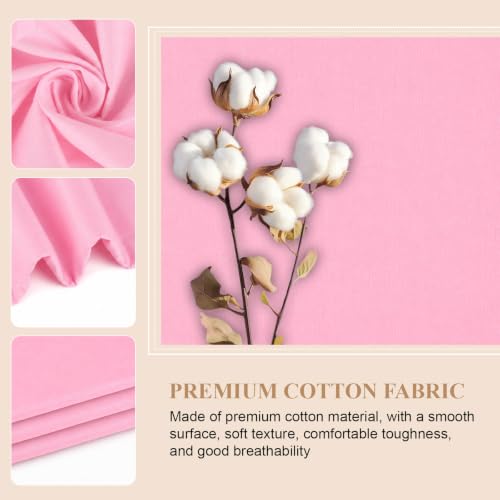 Image of 100% Cotton Fabric, 63 Inch X 1 Yard Pink Fabric by The Yard | Medium Weight, Natural, Easy Care, Fabric for Sewing Embroidery , Garments, Crafts Material, Apparel Cloth