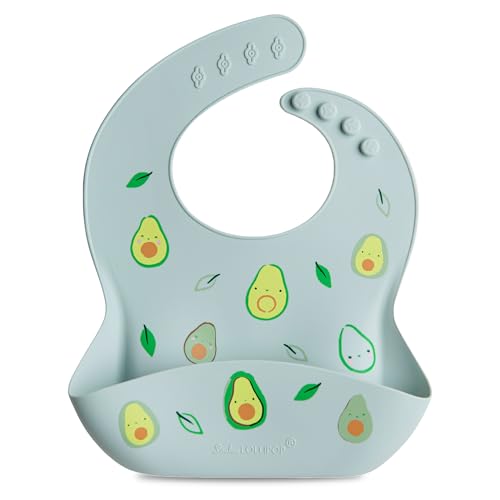 Image of Loulou Lollipop Soft, Waterproof Silicone Feeding Bib for Babies and Toddlers