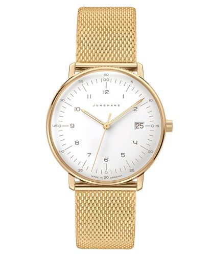 JUNGHANS max Bill Damenuhr mit Saphirglas Goldfarben 47/7452.46