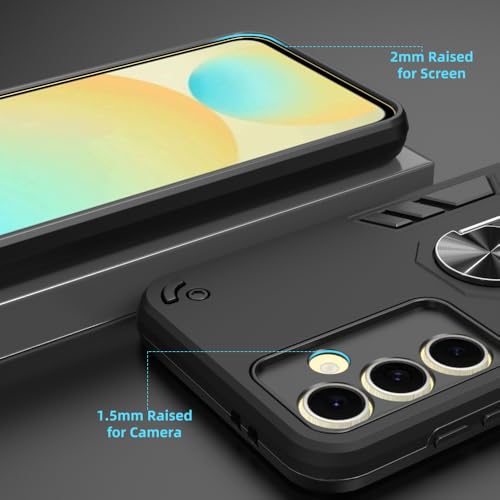 Image of NDCOM for Samsung S24 FE Back Cover | Premium S24 FE Back Case for Ultimate Protection | Sleek and Stylish S24FE Back Cover | Ring Holder Case
