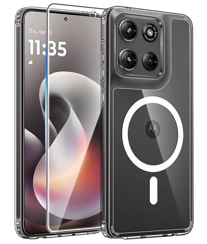 Image of FNTCASE for Moto G Stylus 5G 2026 Case: Motorola G Stylus 2025 Case [Fit for Magsafe] [Screen Protector] Anti Yellowing Transparent Clear Phone Cover - Military Grade Shockproof Protective Cases