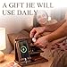 TESLYAR Wood Phone Docking Station for Men - Desktop or Nightstand Organizer - Birthday Gifts for Men, Dad - Anniversary Idea from Wife - Key Holder, Stand Wallet, Watch & Essentials (Bourbon Brown)