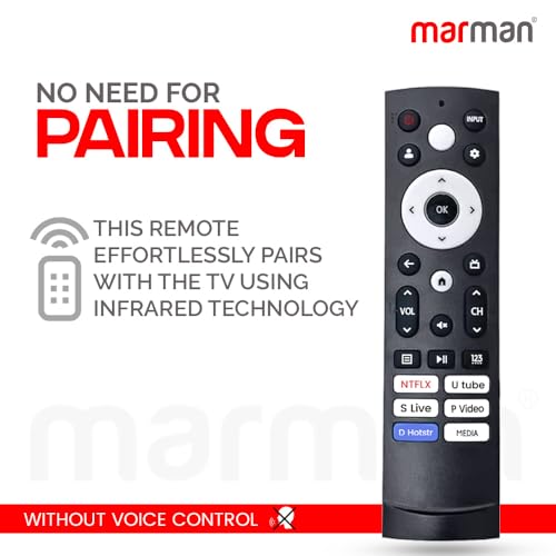 Image of marman Compatible with Hisense Smart Google Tv Remote Control Suitable for Ultra HD 4K LED TV Original Model ERF3T920H Non Voice Command - Match Remote Key by Key with Existing Remote Control