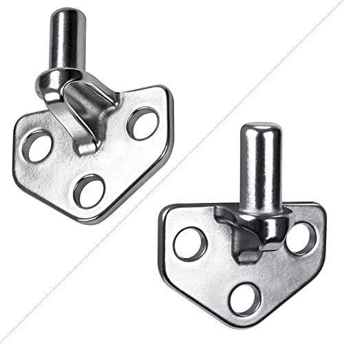 Insaga 304 Stainless Steel Horizontal Mount Gate Hinges, Non-Welding Wood Fence Link Gate Hinge, Wall Mount Flat Back Gate Hinges With 5/8'' Hinge Pin (2Pcs, Screws Not Included) #TOP1