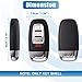 X AUTOHAUX Car Key Fob Shell 4 Button Remote Control Key Case Shell Keyless Entry Housing Replacement Black for Audi A4L Q5 A3 A4 A5 A6 A8 Quattro Q5 Q7 A6 A8