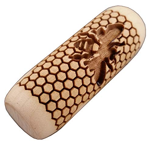 SOCWELL LLC Pattern Roller for Clay, Bee Hive Honey Comb, 2 inch(50mm) x 3/4