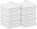 Shop Towels (Pack of 100, 13 X 13 Inches) Commercial Grade Machine Washable Cotton Washcloths Lint Free White Shop Rag - Perfect for Auto Mechanic Work and Bar Mop by Utopia Towel (White)