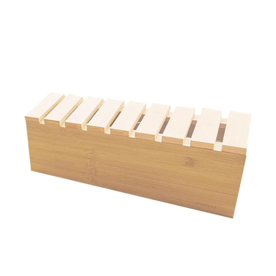 Organisateur de câbles en bois avec support téléphone pour bureau