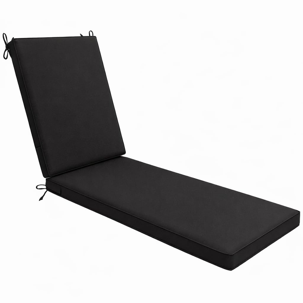 Matelas Rectangulaire Transat 5cm Épais Imperméable Antidérapant, Coussin Bain de Soleil Lavable pour Plage Piscine Jardin