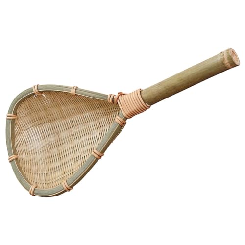 HOLIDYOYO Ergonomic Bamboo Strainer Reusable Food Colander Easy Scoop Drain