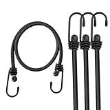 WORKPRO 24 Inch Bungee Cord with Hooks, 4 Pack...