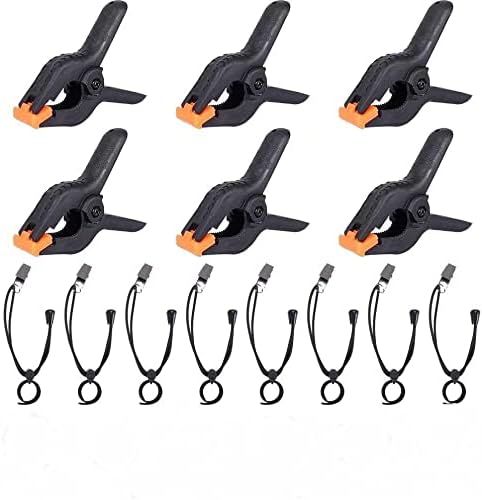 SHOPEE Backdrop Clips Clamps 14 Packs Clips Include 6P 4.5inch Heavy Duty Spring Clamps, 8P Backdrop Clips Clamp Holder for Backdrop Stand, Backdrop Curtain, Small