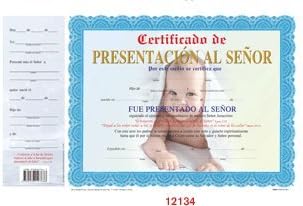 Certificado De Presentacion Al Senor [12-ct]