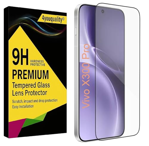 Image of 4youquality Military-Grade Gorilla Tempered Glass For X300 Pro 5G (1 Pack) | 9H Hardness | Edge-to-Edge Coverage | Bubble-Free Installation