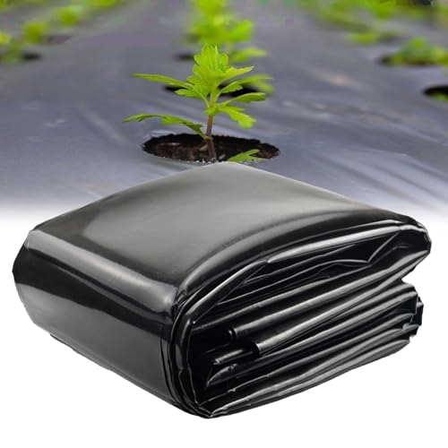 Liner Preformado para Estanques 3x4m 4x5m 6x7m 8x10m 10x12m, Láminas de Polietileno Negro Extra Grueso para Estanques Exteriores, Embalses, Cultivo de Jardín y Construcción de Cimientos(3x10m)