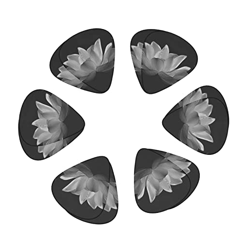 Ensemble de 12 médiators de guitare Lotus noir et blanc pour guitare acoustique, guitare électrique, contrebasse… - Les Beatles, Paul McCartney, John Lennon, RIngo Starr, George Harrison Ensemble de 12 médiators de guitare Lotus noir et blanc pour guitare acoustique, guitare électrique, contrebasse… – Image 3