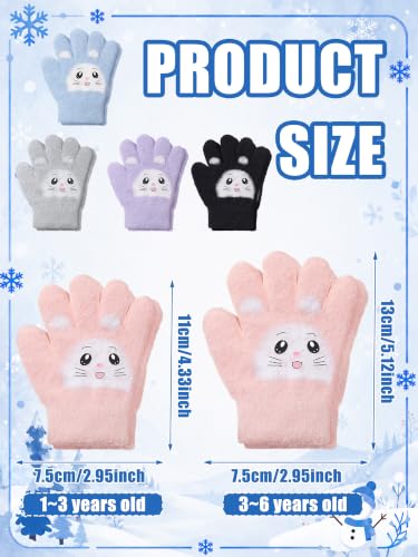 Image of Syhood 5 Pairs Kids Winter Gloves