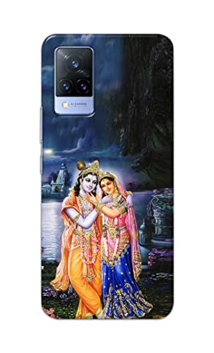 Image of Printed Hard Back Cover Case for Vivo V21 5G Back Cover (Radha Krishna) -1803