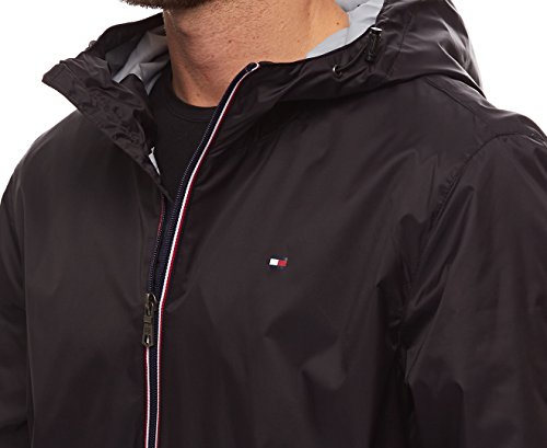 Image of Tommy Hilfiger Men's Lightweight Active Water Resistant Hooded Rain Jacket