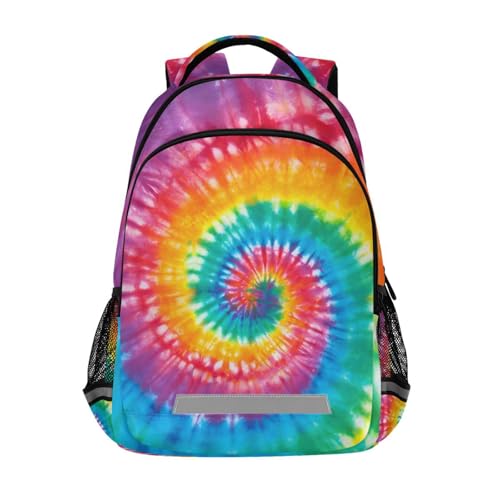 BOENLE Tie Dye Rainbow Kids Backpack Girls Boys Elementary School Bookbag Travel Rucksack Laptop Bag
