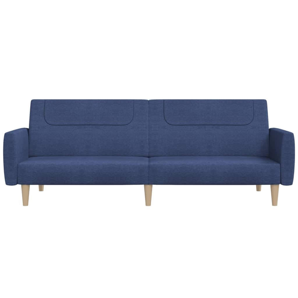 Sofá cama de 2 plazas, color azul, 220 x 100 cm, estructura de madera, fácilmente extensible como cama de 110 kg, diseño moderno para salón, habitación juvenil, oficina
