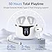 BHNYBWUL Wireless Earbuds Bluetooth Headphones 5.3 Stereo 50 Hour Playback Ear Buds with LED Display and with 4 ENC Noise Cancelling Mic Wireless Earphones, for Phone, Tablet, Laptop, Sports, White